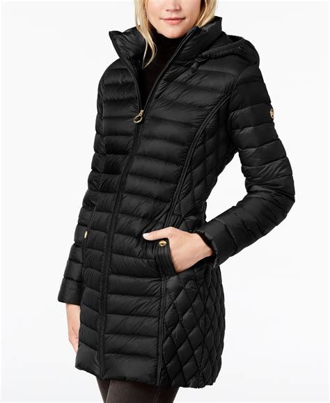 women's michael kors puffer coat|michael kors removable hood coats.